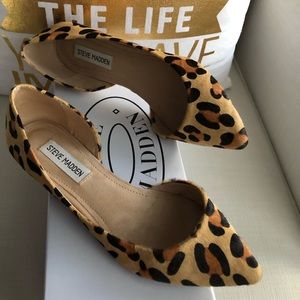 STEVE MADDEN LEOPARD FLATS